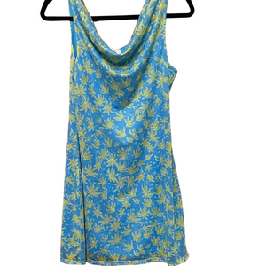🆕 Sadie & Sage Vibrant Sleeveless Summer Blue and Yellow Dress S